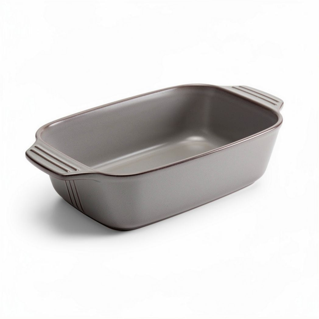 Ceramic baking dish for oven and microwave 30 x 20 x 7cm gray