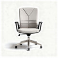Office chair with ergonomic design adjustable height and fabric upholstery in light gray 50 x 50 x 100cm